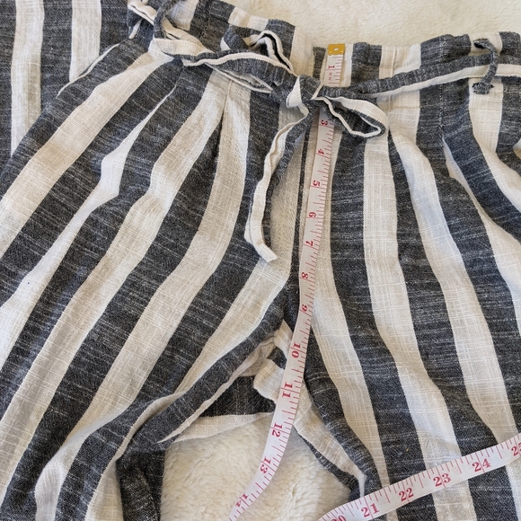 🌷3/15🌷 Indigo Rising Striped High Rise Striped Wide Leg Pants Size S - Picture 5 of 8